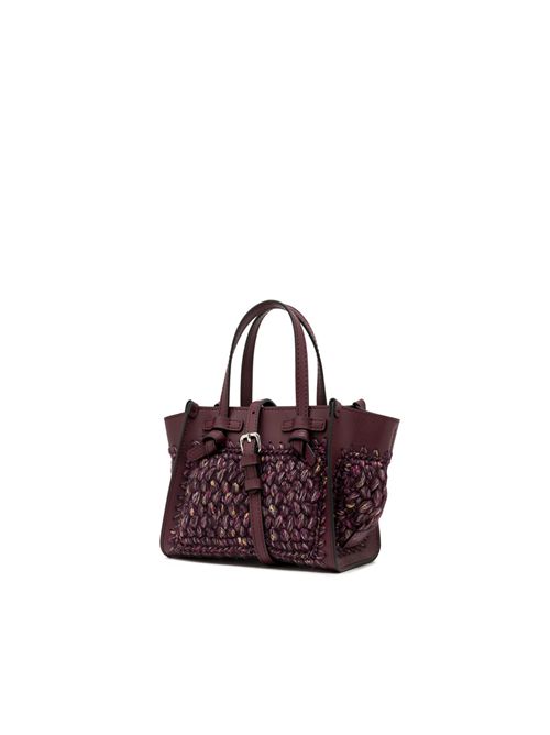 Borsa Miss Marcella in misto lana intrecciata Wine Berry GIANNI CHIARINI | BS 11745WINE BERRY